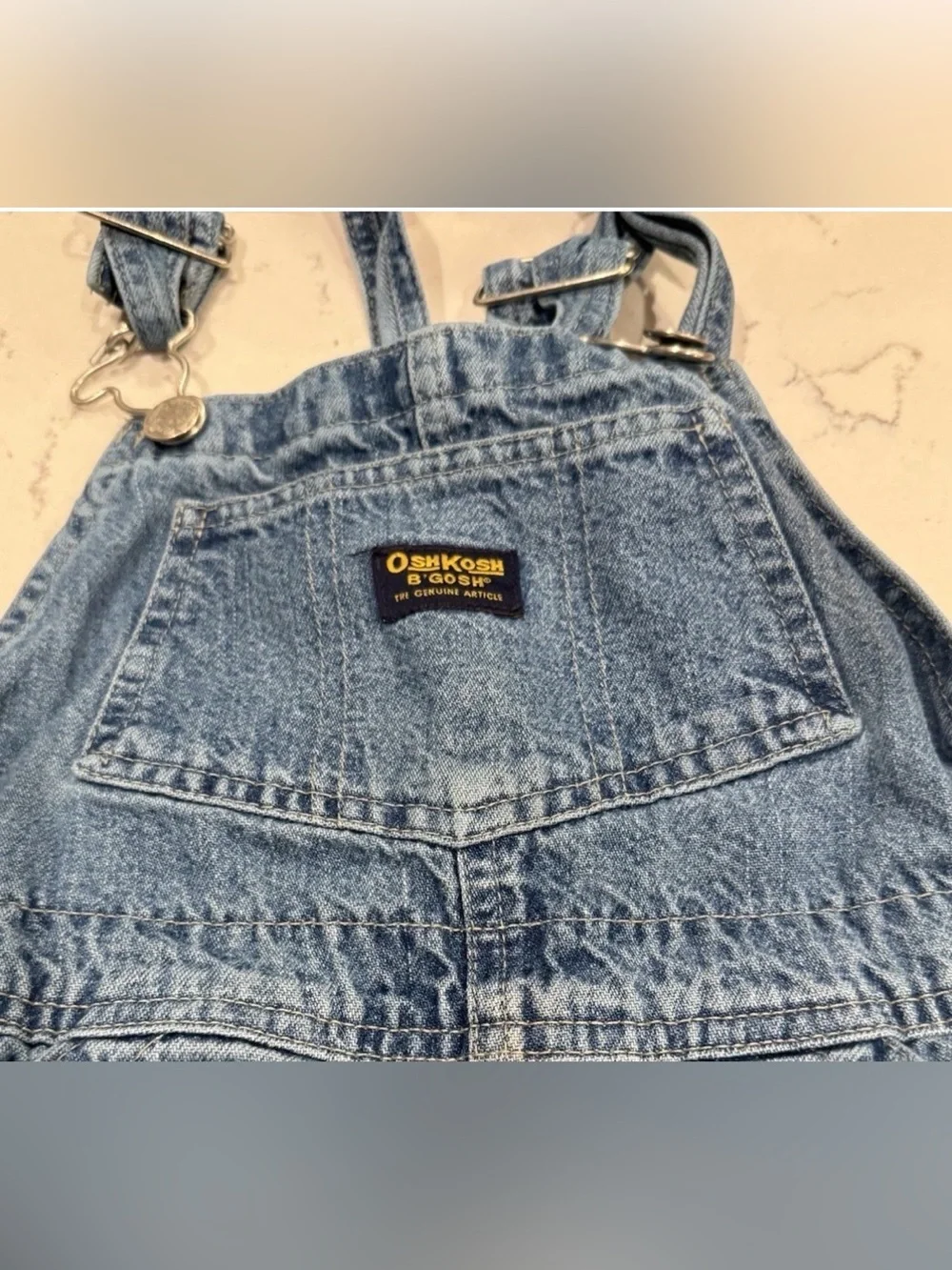 Vintage Oshkosh Denim Overalls Carpenter Bibs Youth Size 7